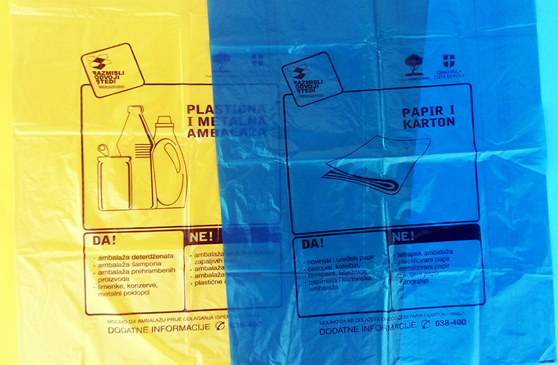 EKO vreće za papir, plastiku i staklu